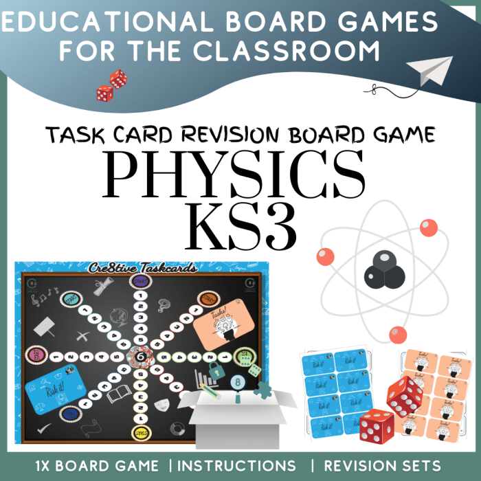 Educational board games for teaching physics